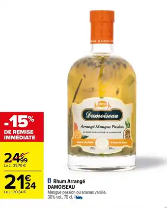Carrefour Rhum arrangé DAMOISEAU offre