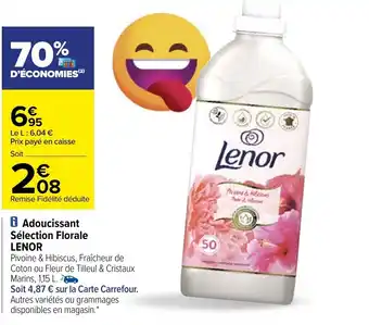 Carrefour Adoucissant sélection florale LENOR offre