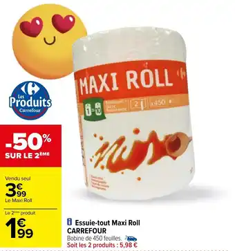 Carrefour Essuie-toiut maxi roll carrefour offre