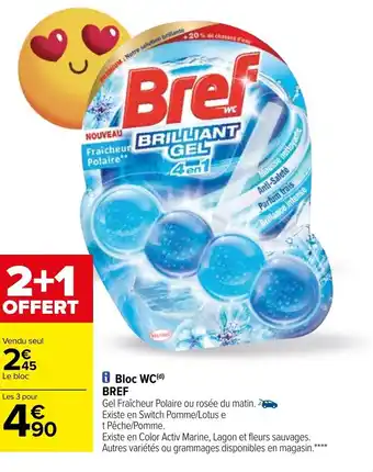Carrefour Bloc WC BREF offre