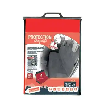 Housse de protection pour banquette arrière en bouclette 100% polyester coloris rouge