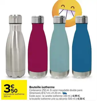 Carrefour Bouteille isotherme offre