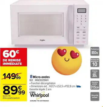 Carrefour Micro-ondes offre