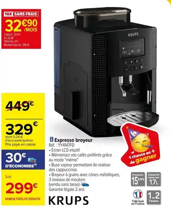 Carrefour Expresso broyeur offre