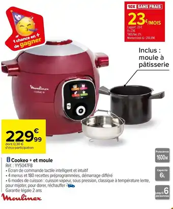 Carrefour Cookeo + et moule offre