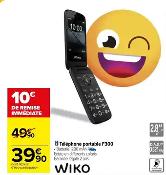 Carrefour Téléphone portable F300 offre