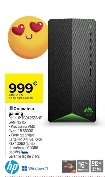 Carrefour Ordinateur gaming offre