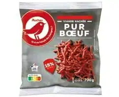 Auchan VIANDE HACHÉE PUR BOEUF SURGELÉE offre