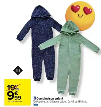 Carrefour Combinaison enfant offre