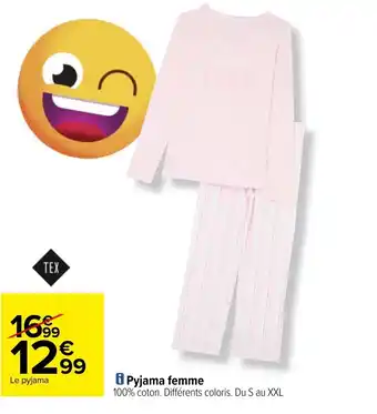 Carrefour Pyjama femme offre