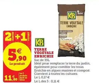 Hyper U Terre Végétale Enrichie Kb offre