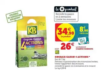 Hyper U Engrais Gazon 4 Actions Kb offre