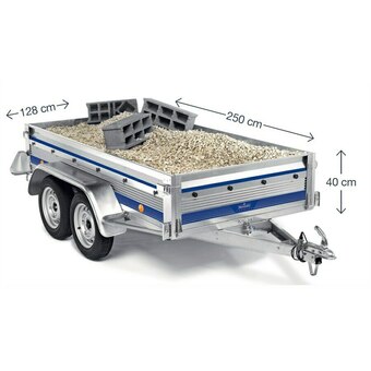 Remorque 2 essieux 750 Kg NORAUTO Premium 256
