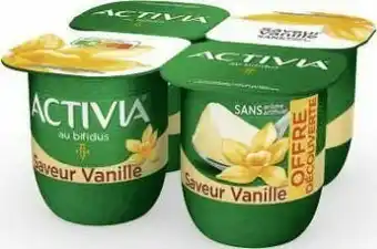 Géant Casino ACTIVIA au bifidus Saveur Vanille offre