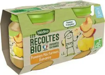 Pommes nectarines bananes dès 6 mois Les Récoltes Bio