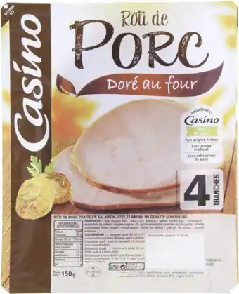 Géant Casino Rôti de Porc Doré au four offre