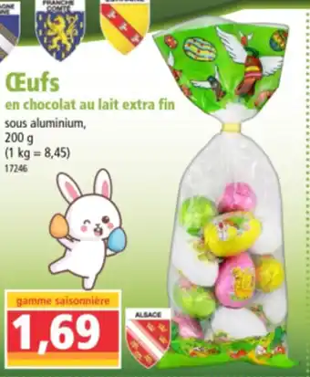 Norma Œufs en chocolat au lait extra fin offre