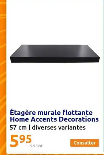 Action Étagère murale flottante home accents décorations offre