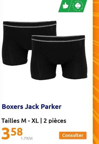 Action Boxers jack parker offre
