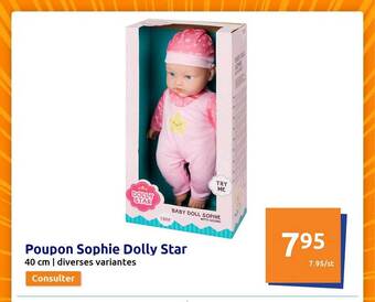 Action Poupon sophie dolly star offre