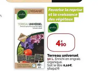 Weldom Terreau universel geolia offre