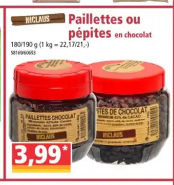 Paillettes ou pépites