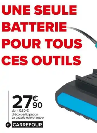 Carrefour Market Carrefour batterie + chargeur 20v 2ah offre