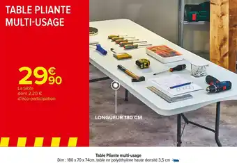 Carrefour Market Table pliante multi-usage offre