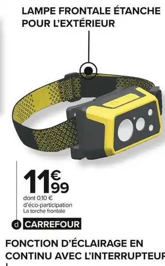 Carrefour Market Carrefour torche frontale led rechargeable offre