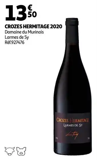 Auchan Domaine du murinais crozes hermitage 2020 offre