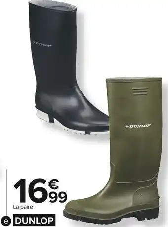 Carrefour Market Dunlop botte de pluie adulte offre