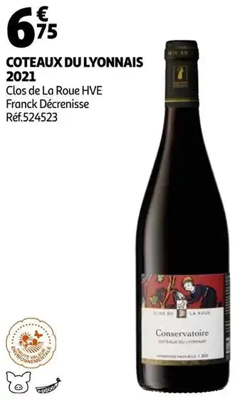 Auchan Franck décrenisse coteaux du lyonnais 2021 offre