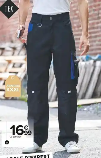 Carrefour Market Tex pantalon de travail homme offre
