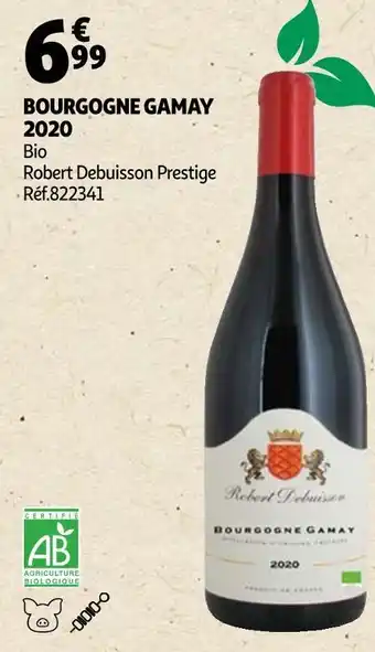 Auchan Robert debuisson prestige bourgogne gamay 2020 offre