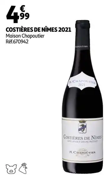 Auchan Maison chapoutier costières de nîmes 2021 offre