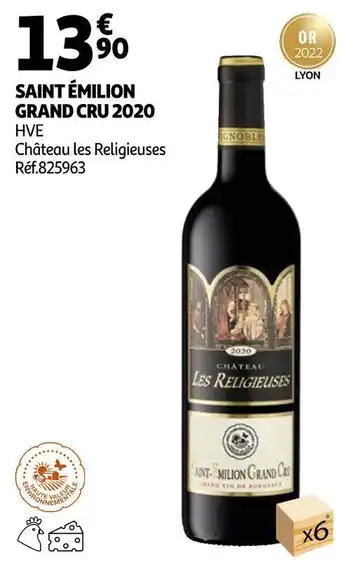 Auchan Château les religieuses saint émilion grand cru 2020 offre
