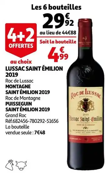 Auchan Roc de lussac lussac saint émilion 2019 offre