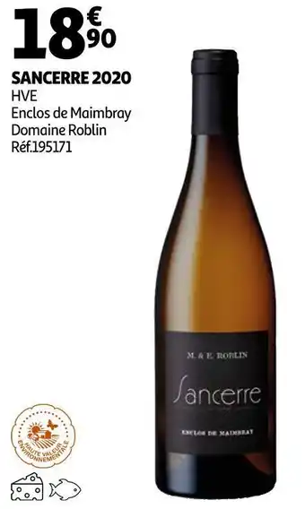 Auchan Domaine roblin sancerre 2020 offre
