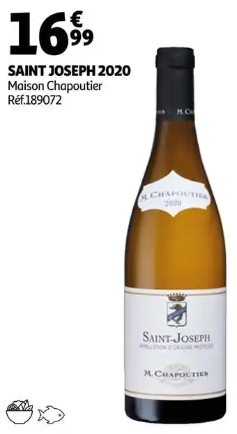 Auchan Maison chapoutier saint joseph 2020 offre