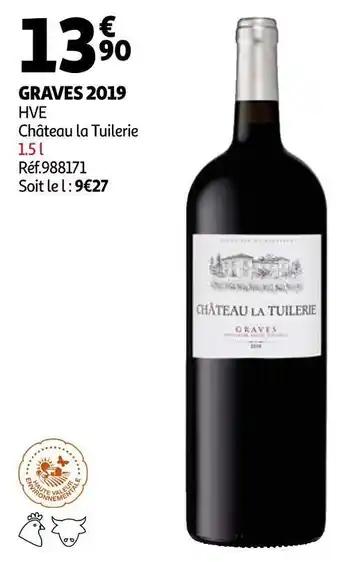 Auchan Château la tuilerie graves 2019 offre
