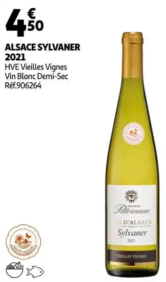 Auchan Vieilles vignes alsace sylvaner 2021 offre