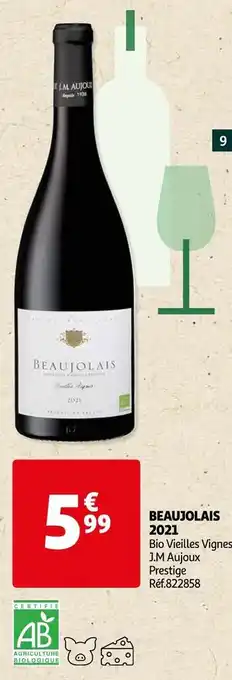 Auchan J.m aujoux beaujolais 2021 offre
