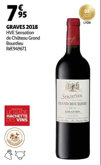 Auchan Sensation de château grand bourdieu graves 2018 offre