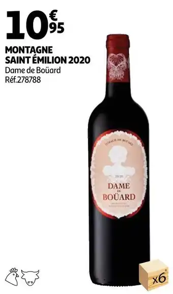 Auchan Dame de boüard montagne saint émilion 2020 offre