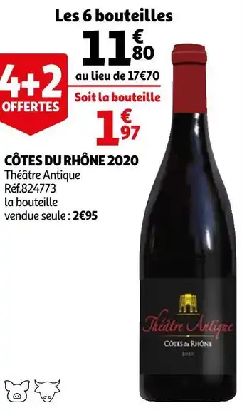 Auchan Théâtre antique côtes du rhône 2020 offre