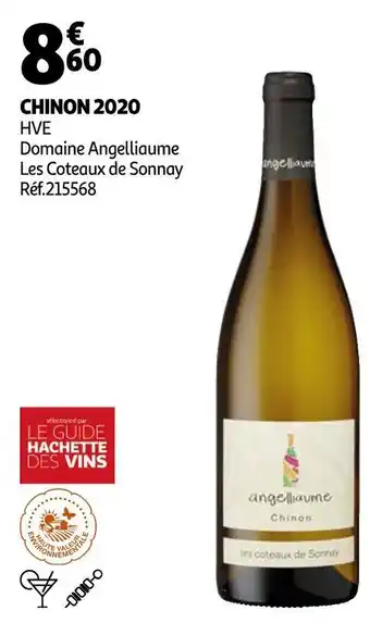Auchan Domaine angelliaume chinon 2020 offre