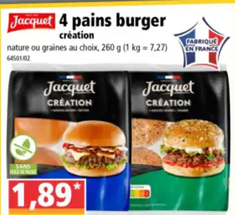 Norma 4 pains burger création offre