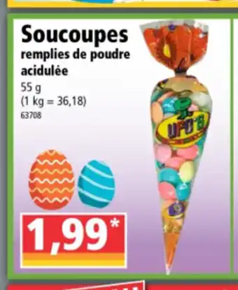 Norma Soucoupes remplies de poudre acidulée offre
