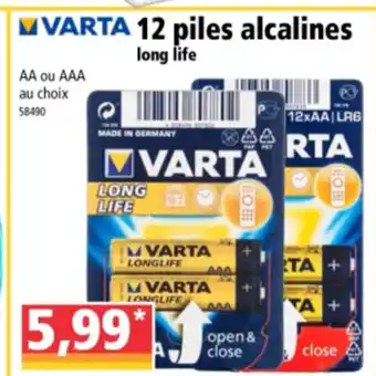 Norma 12 piles alcalines long life offre