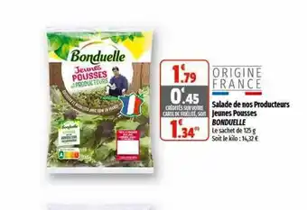 Coccinelle Supermarché Salade de nos producteurs jeunes pousses bonduelle offre